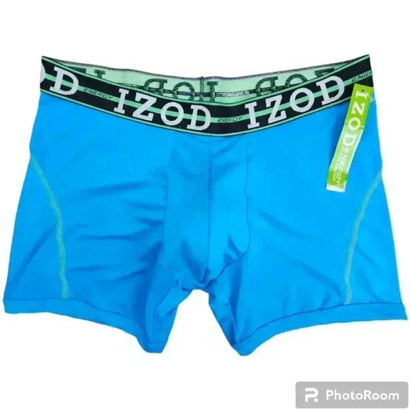 IZOD ENERGY ACTION STRETCH BOXER BRIEFS BLUE LARGE - Picture 1 of 6